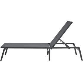 VEVOR Chaise Lounge Chair Outdoor, Aluminum Patio Lounge Chair with Adjustable 5-Position