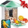 VEVOR Smart Bird Feeder with Camera, 2K HD AI Identify 10000+ Bird Species, Solar-Powered Bird Watching Camera with Auto Capture & Instant Notify