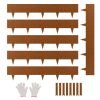 VEVOR Steel Landscape Edging, 6 Packs 40 x 8 in Weather-Resistant & Pre-Rust Metal Landscape Edging, Bendable Garden Edging Border, Shark Spike
