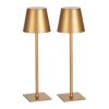 VEVOR Cordless Table Lamp, 2-Pack, 5200mAh Built-in Rechargeable Battery Desk Lamp, 3 Color Stepless Dimming Up, 3000-6500K Color Temperature