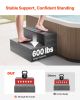 VEVOR Hot Tub Steps, 2-Step Spa Outdoor Stairs, Heavy Duty 25 inch Wide HIPS Above-Ground/Inflatable Pool Ladder with 600 lbs Weight Capacity