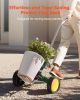 VEVOR Garden Pot Mover, Heavy Duty Plant Dolly Cart with Adjustable Grabbing Arm, Max 143 LBS Weight Capacity