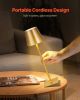 VEVOR Cordless Table Lamp, 2-Pack, 5200mAh Built-in Rechargeable Battery Desk Lamp, 3 Color Stepless Dimming Up, 3000-6500K Color Temperature