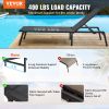 VEVOR Chaise Lounge Chair Outdoor, Aluminum Patio Lounge Chair with Adjustable 5-Position