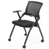 2 Pack Stackable Conference Room Chairs with Wheels, Folding Office Chair with Rebound Back, Padded Seat for Training Room, Guest, Reception, Event
