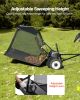 VEVOR 52 in Tow Behind Lawn Sweeper, 26 cu.ft. Large Yard Sweeper, Adjustable Sweeping Height, Heavy Duty Leaf & Grass Collector with Dumping Rope