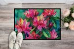 NEW West Virginia Rhododendrons in Watercolor Doormat Front Door Mat Indoor Outdoor Rugs for Entryway, Non Slip Washable Low Pile, 18H X 27W