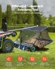 VEVOR 52 in Tow Behind Lawn Sweeper, 26 cu.ft. Large Yard Sweeper, Adjustable Sweeping Height, Heavy Duty Leaf & Grass Collector with Dumping Rope