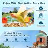 VEVOR Smart Bird Feeder with Camera, 2K HD AI Identify 10000+ Bird Species, Solar-Powered Bird Watching Camera with Auto Capture & Instant Notify