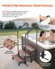VEVOR Hot Tub Steps with Handrail, 3-Step Spa Outdoor Stairs